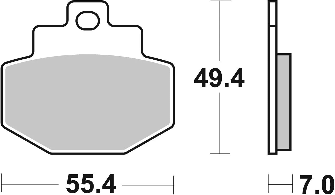 Sbs Ct Scooter Carbon Tech Organic Brake Pads - Rear