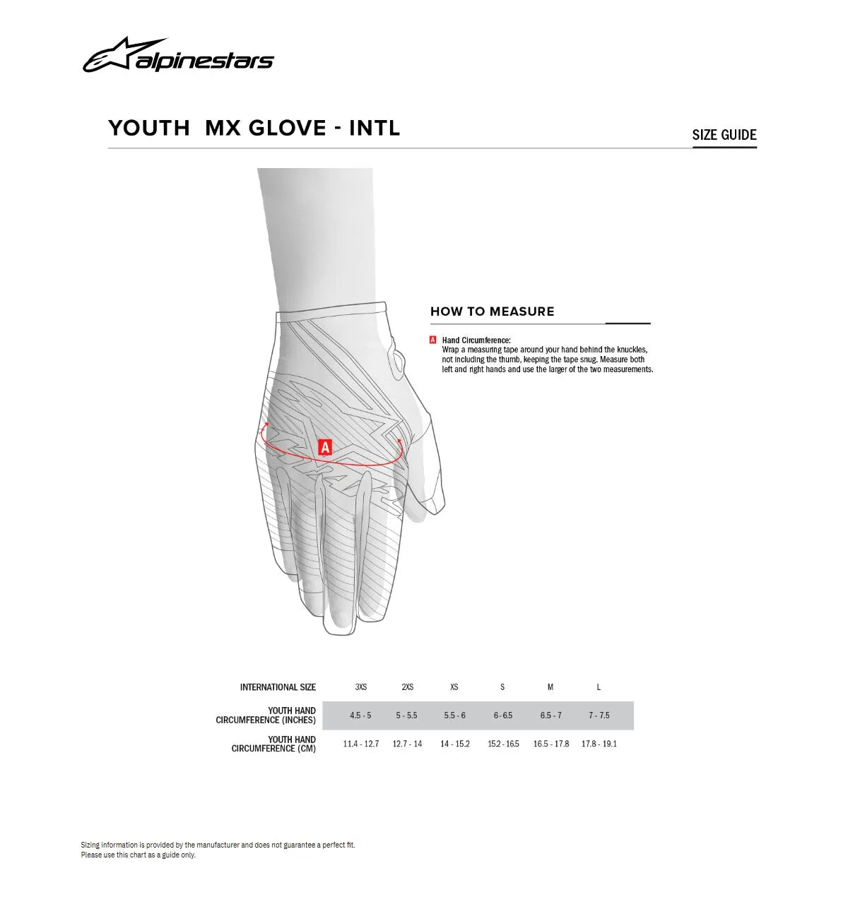 Alpinestars Youth Full Bore V2 Mx Gloves - Black/Fluorescent Yellow