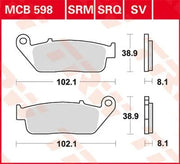 Trw Srm Series Sintered Scooter Brake Pads - Front & Rear