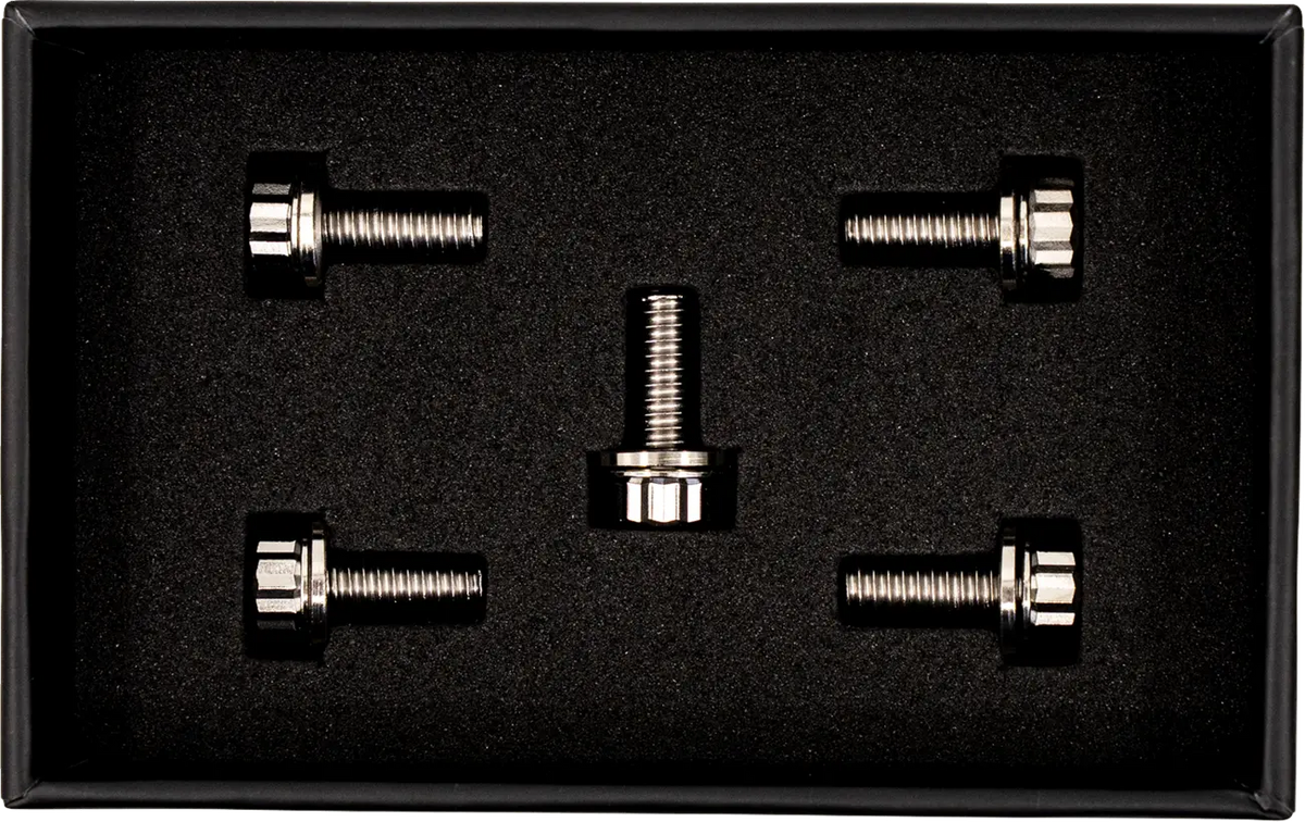 Trask Titanium M8 12-Point Derby Cover Hardware Kit for H-D Road