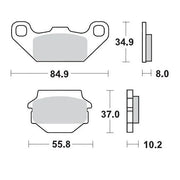 Moto-master Racing Brake Pads For Atv - Front