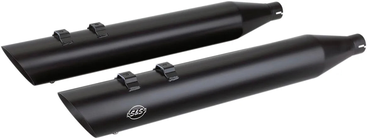 S&s Cycle Slash Cut Slip-on Mufflers - Black Ceramic