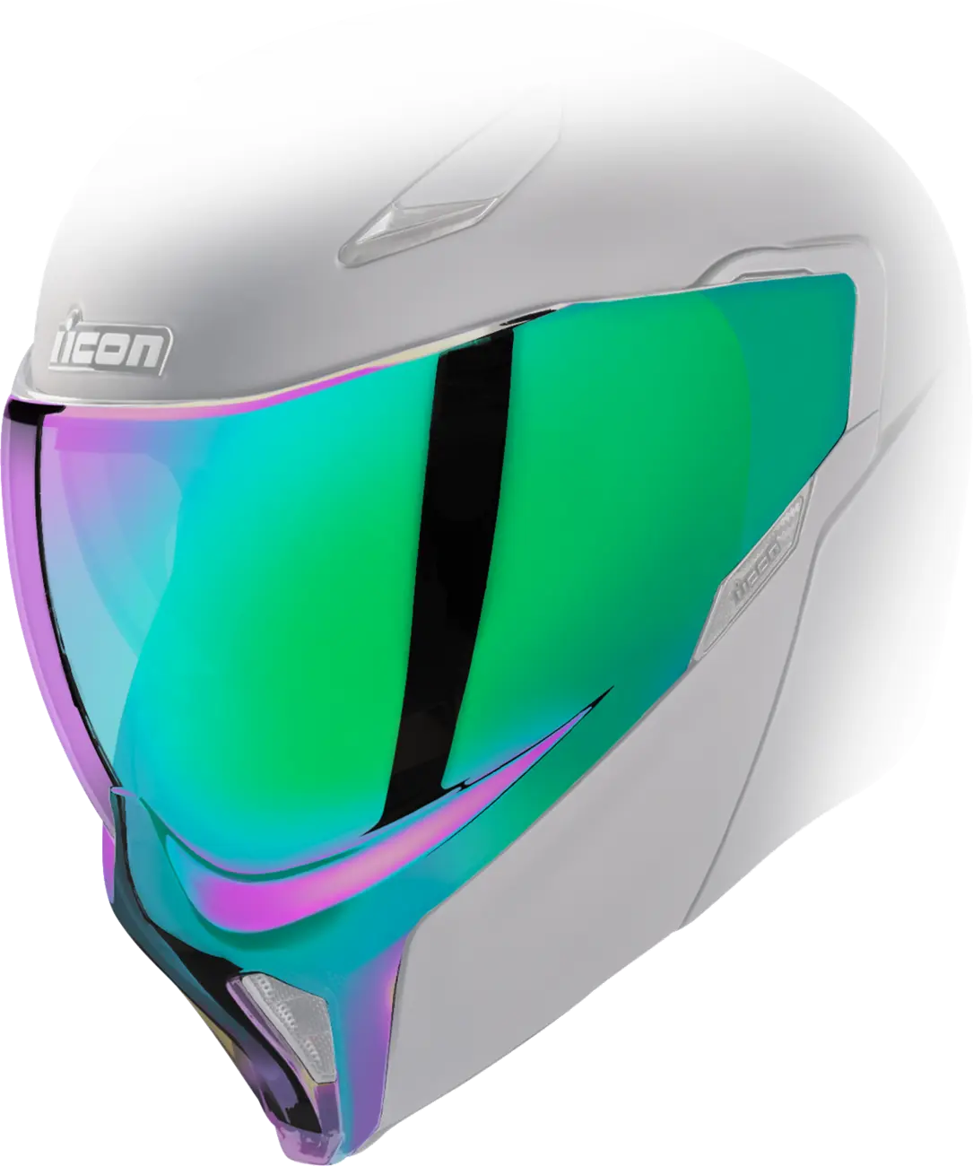 ICON Threshold Helmet Shield - Scarab Green Mirror