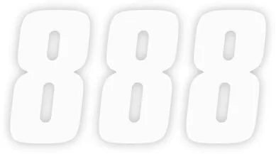 Factory Effex Number Stickers - White Number 8
