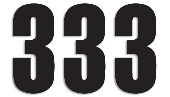 Blackbird Racing Number Plate Graphic - Three Number Set