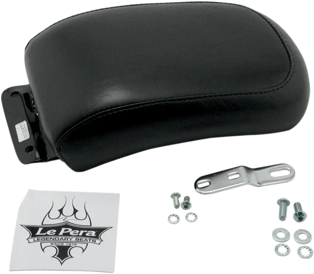 Le Pera Silhouette Pillion Pad - Black Vinyl - For Harley Davidson