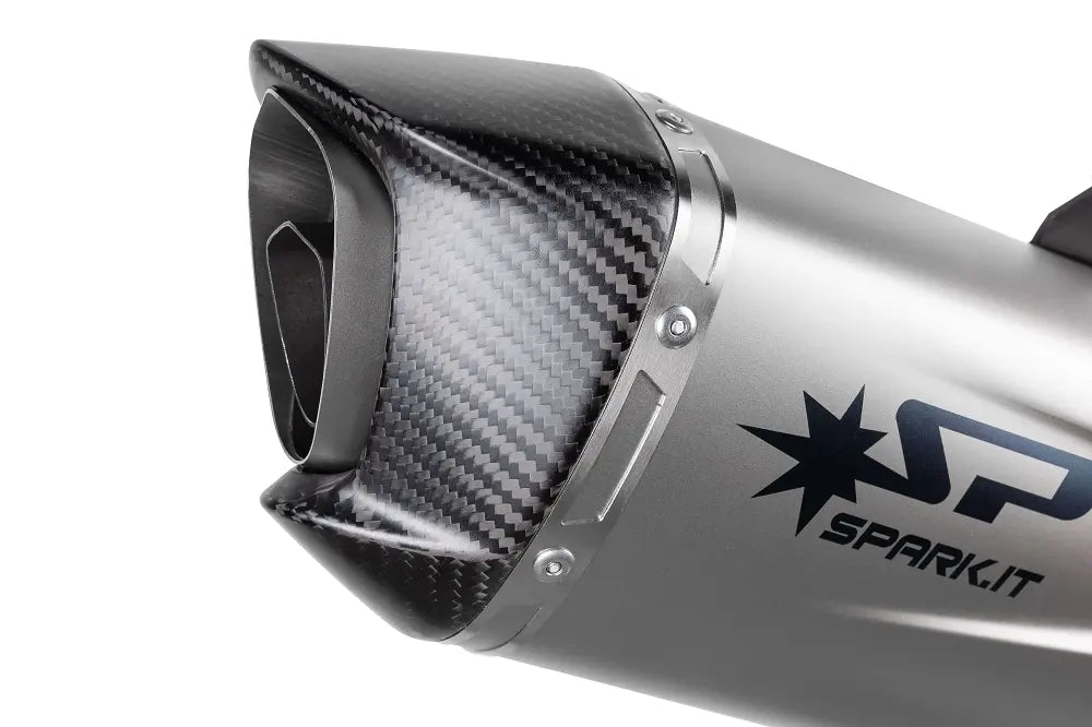 Spark Force Evo Slip-on Muffler With Carbon End Cap - ECE Street Legal Approved