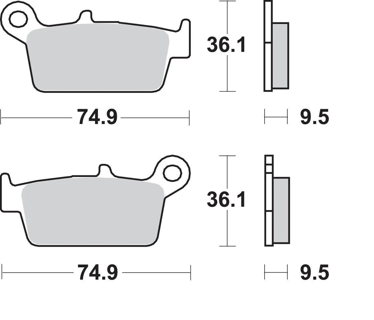 Sbs Si Offroad Sintered Brake Pads - Rear