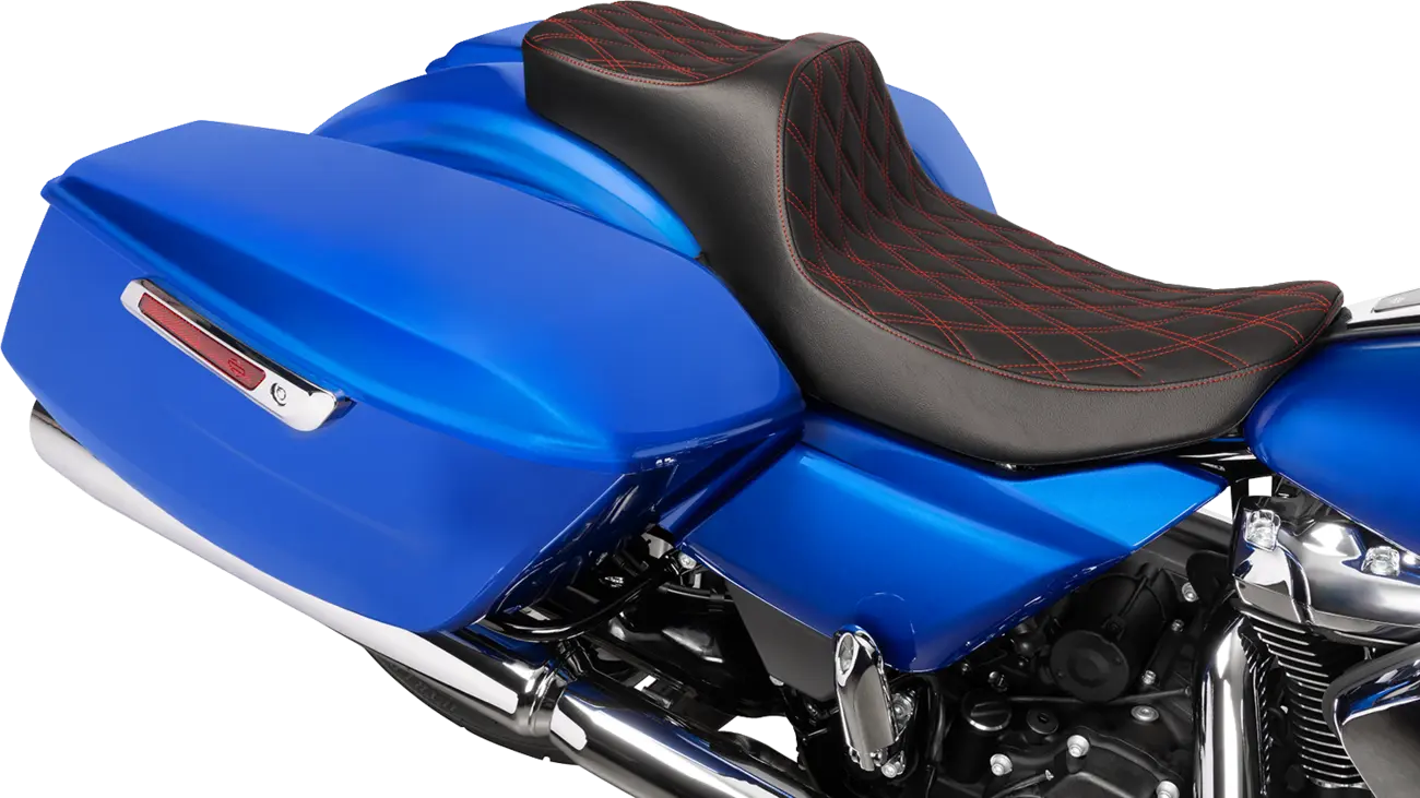 2-Up Drag Specialties Extended Reach Seat - For Harley Davidson