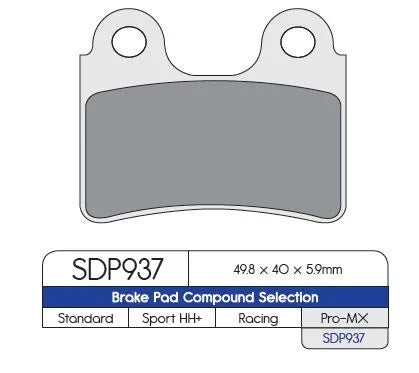 Dp Brakes Sdp Pro Mx Brake Pads High-performance - Front