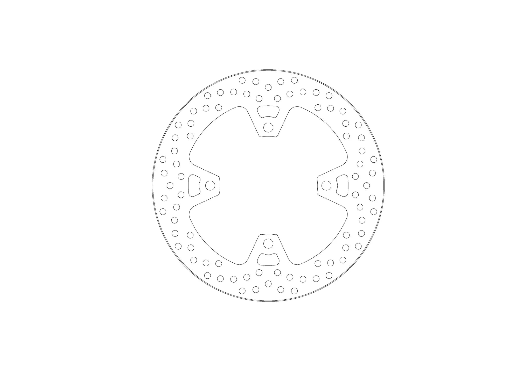 Moto-master Halo Series Fixed Brake Rotor - Rear