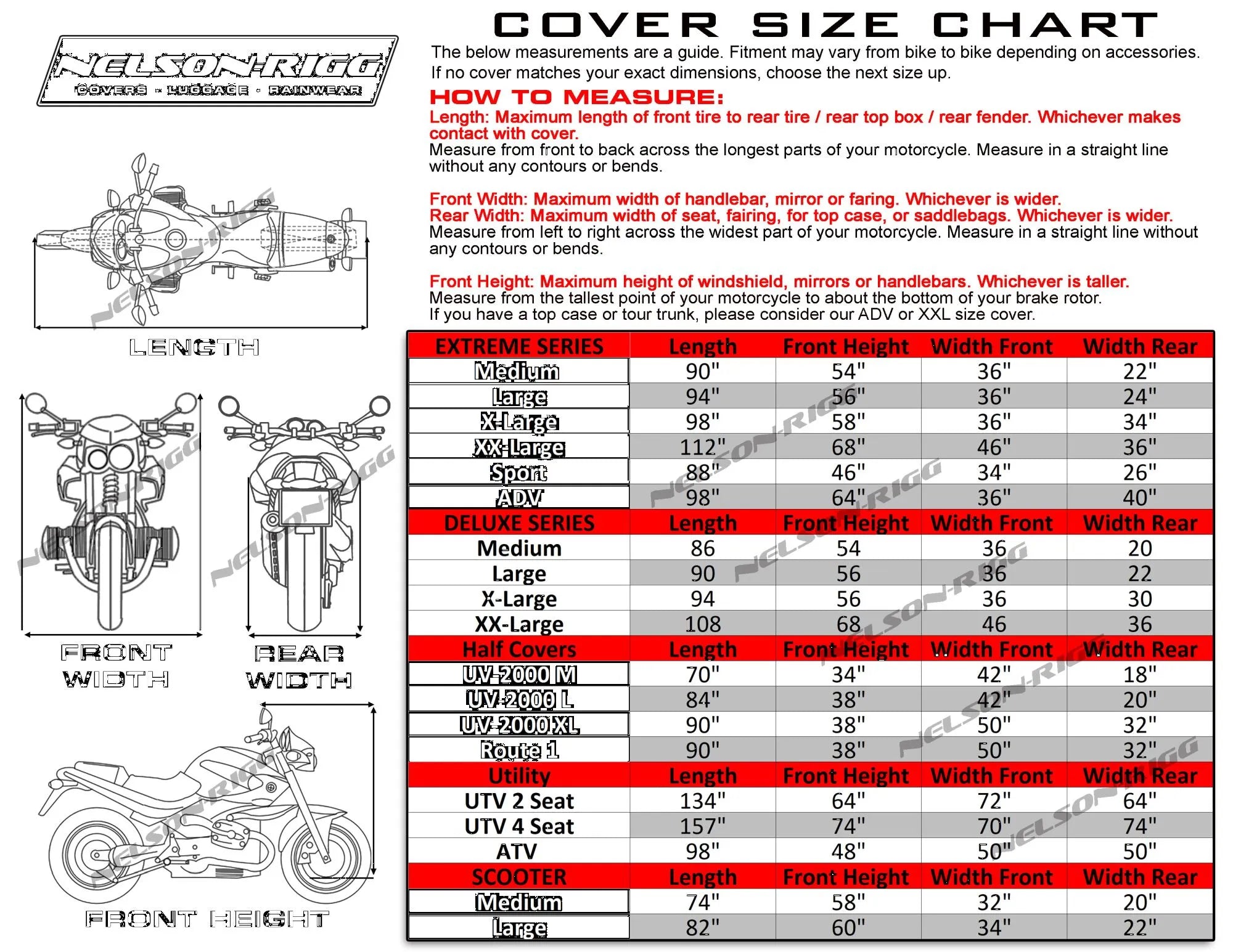 Nelson Rigg Mc900l Econo Motorcycle Cover - Black Pvc