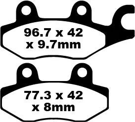Ebc R Series Heavy Duty Sintered Brake Pads - Rear