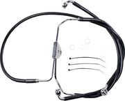 Drag Specialties Extended Black Vinyl Brake Line Kit