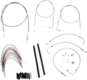 BURLY BRAND Stainless Braided Cable Kit for 14" Ape Hangers