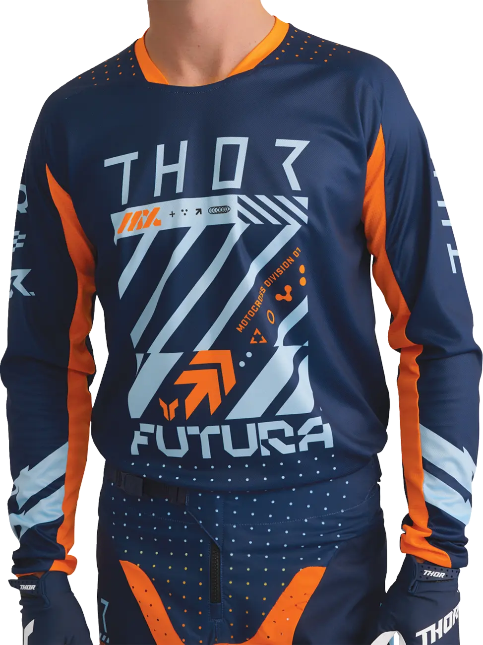 Thor Launchmode Futura Jersey - Orange/Navy/Light Blue