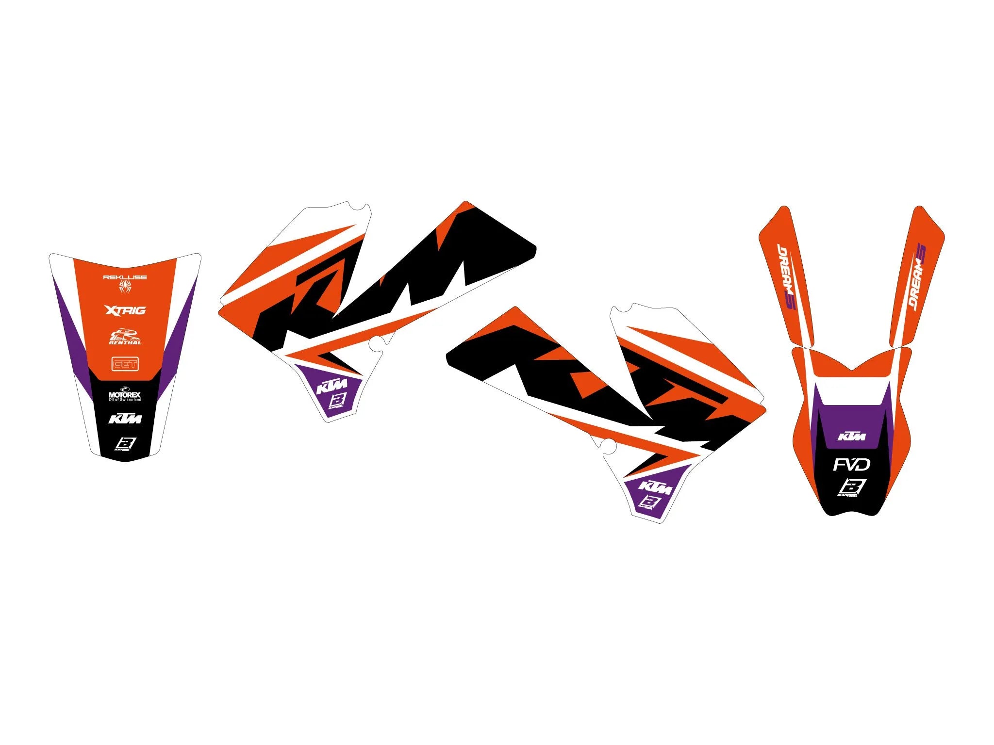 Blackbird Racing Dream 5 Graphic Kit For Ktm
