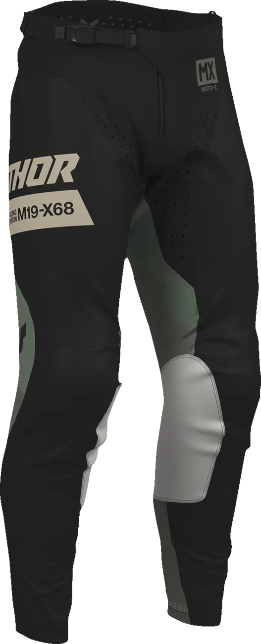 Thor Launchmode Bleach Pants - Black/Camo Green/Khaki