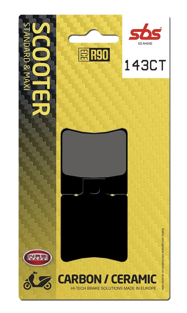 Sbs Ct Scooter Carbon Tech Organic Brake Pads - Front & Rear