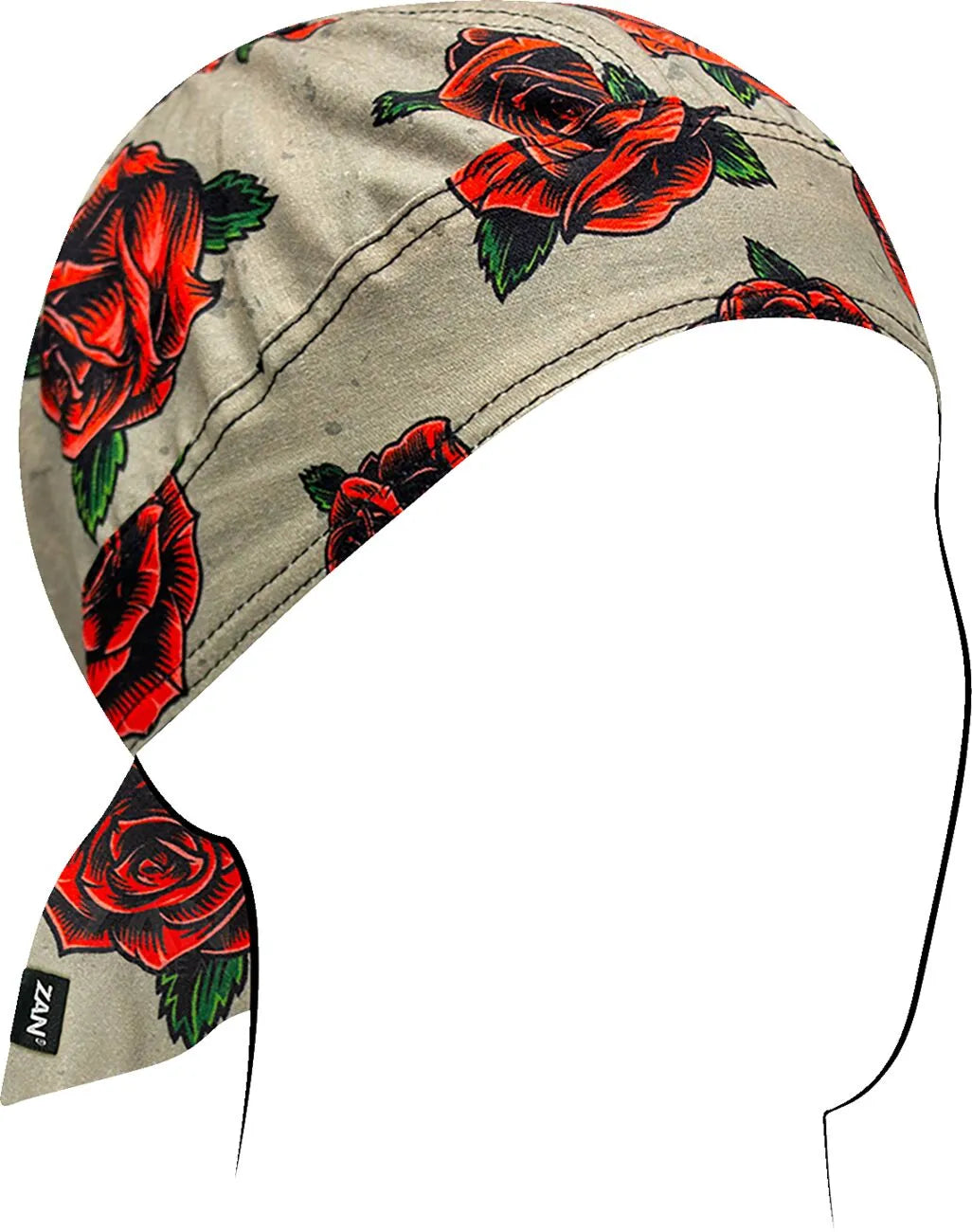 Zan Headgear Flydanna Head Wrap Tattoo Roses 6 Panel
