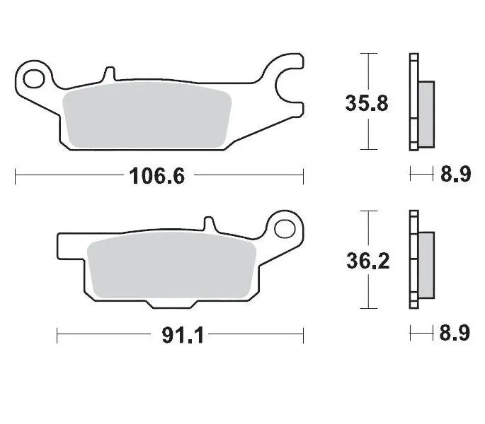 Moto-master Racing Brake Pads For Atv - Rear