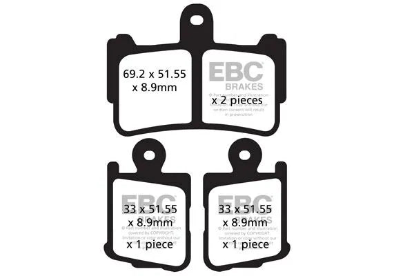 Ebc Fa-hh Series Sintered Brake Pads - Front