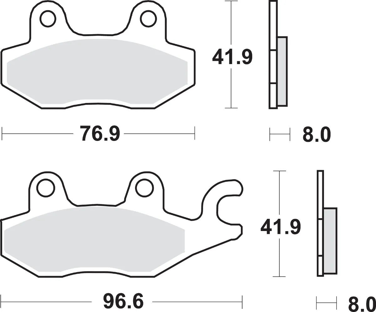 Sbs Ms Scooter Maxi Sintered Brake Pads Set - Front & Rear