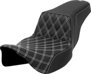 Saddlemen Lattice Stitch Step-up Seat - For Harley Davidson