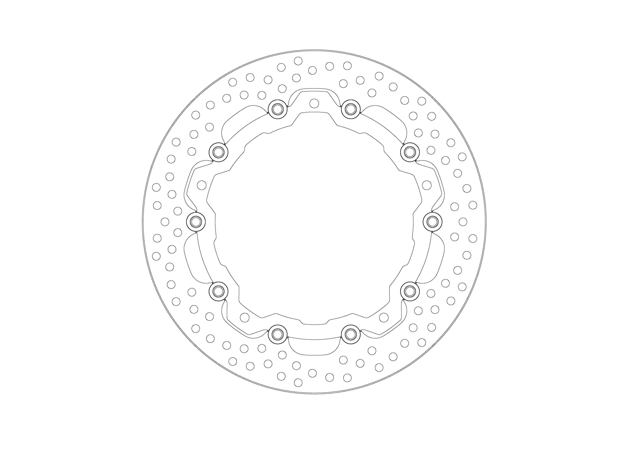 Moto-master Halo Series Floating Brake Rotor - 320mm - Front