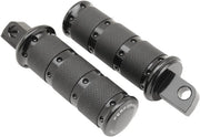 Performance Machine Xls Foot Pegs - Black Billet Aluminum