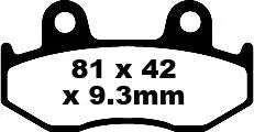 Ebc Sfa Series Organic Brake Pads For Scooters - Front