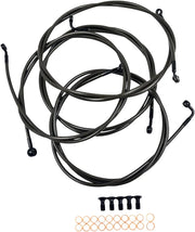 LA CHOPPERS Midnight Handlebar Cable/Brake Line Kit for Ape