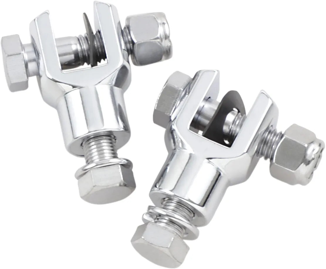 Drag Specialties Chrome Foot Peg Clevis Mounts