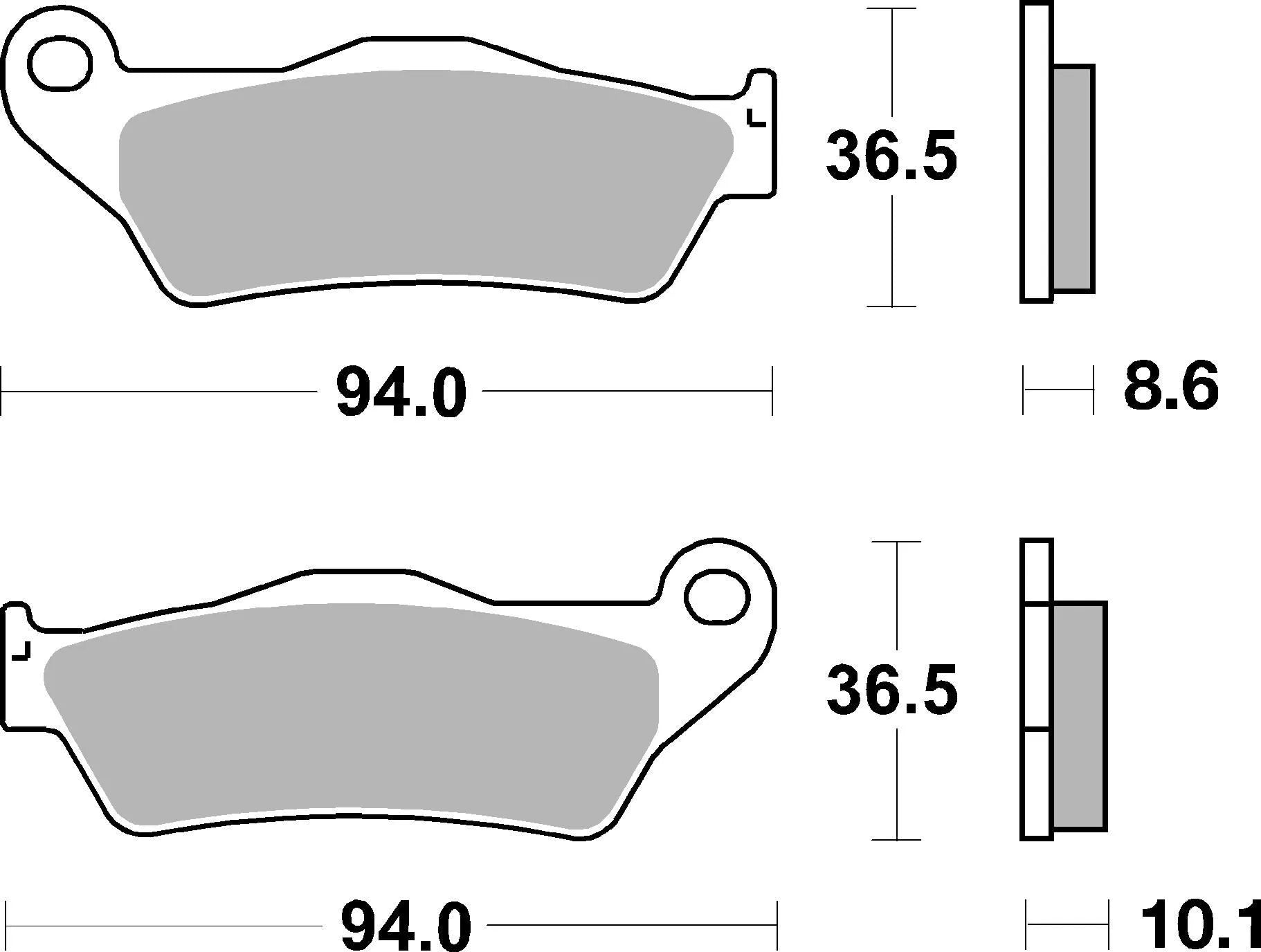 Sbs Hf Street Ceramic Organic Brake Pads - Rear