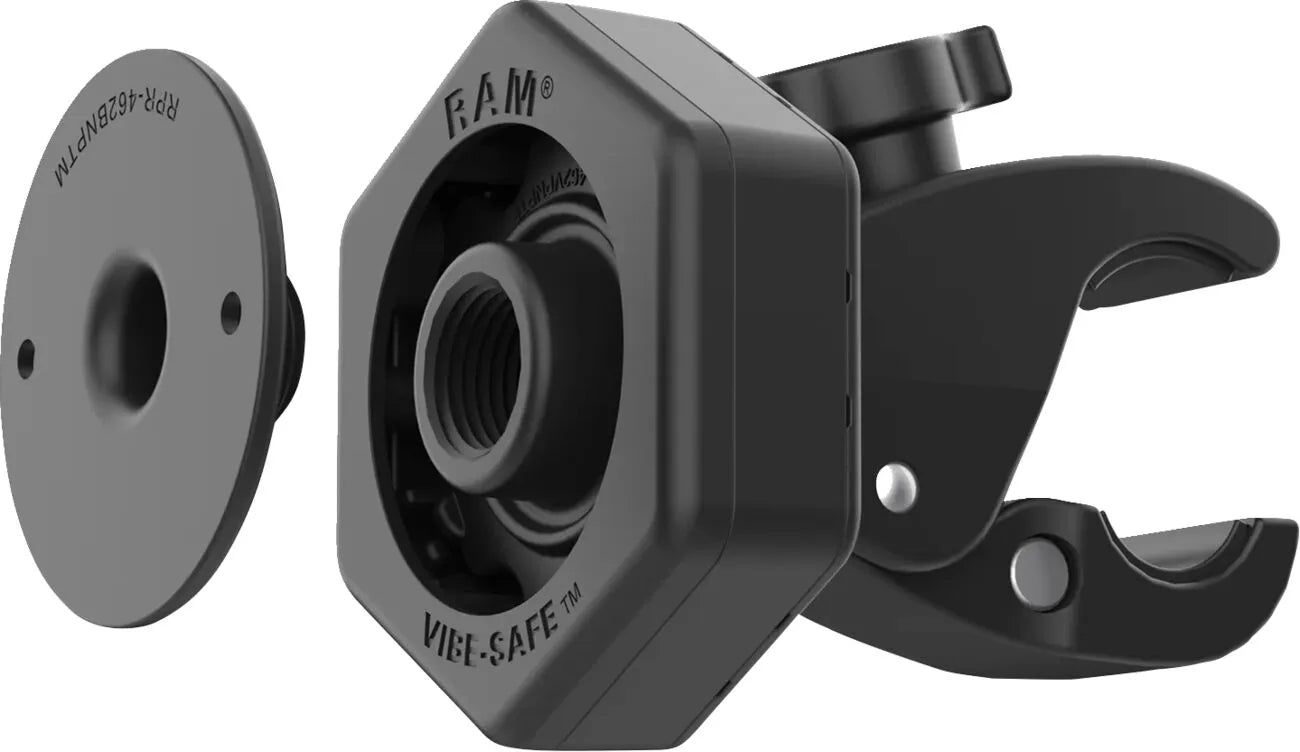 Ram Mounts Tough-claw Small Clamp Base With Vibe-safe Adapter