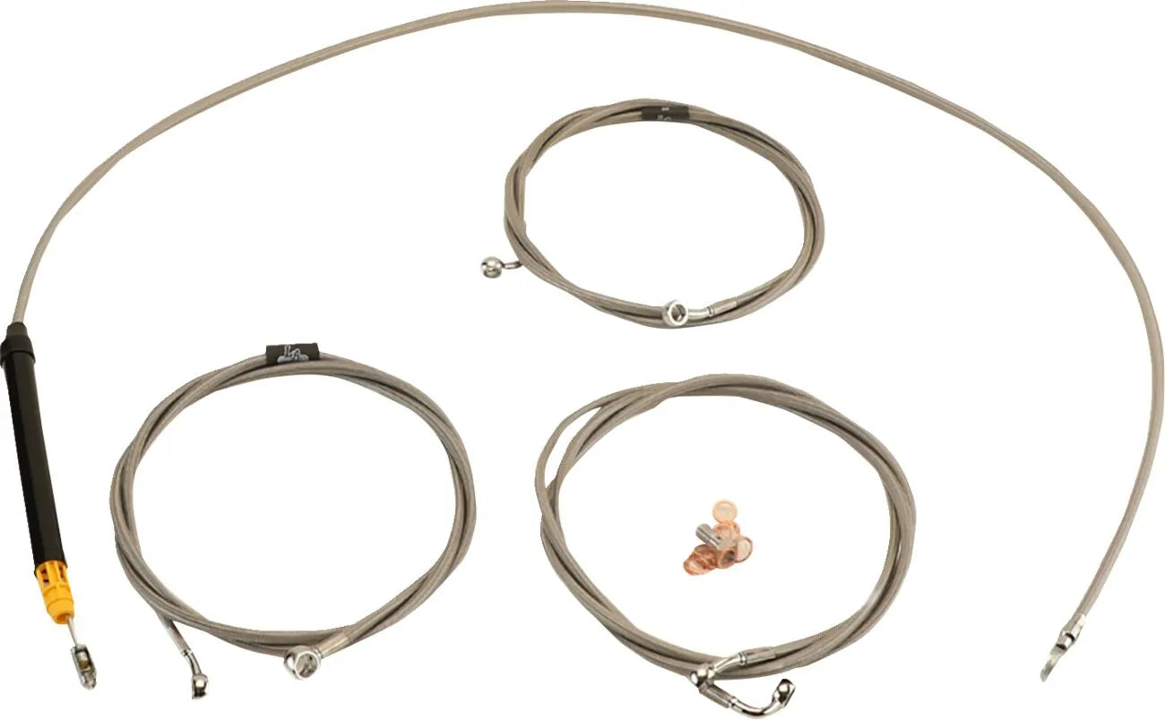 La Choppers Standard Stainless Braided Cable/Brake Line Kit