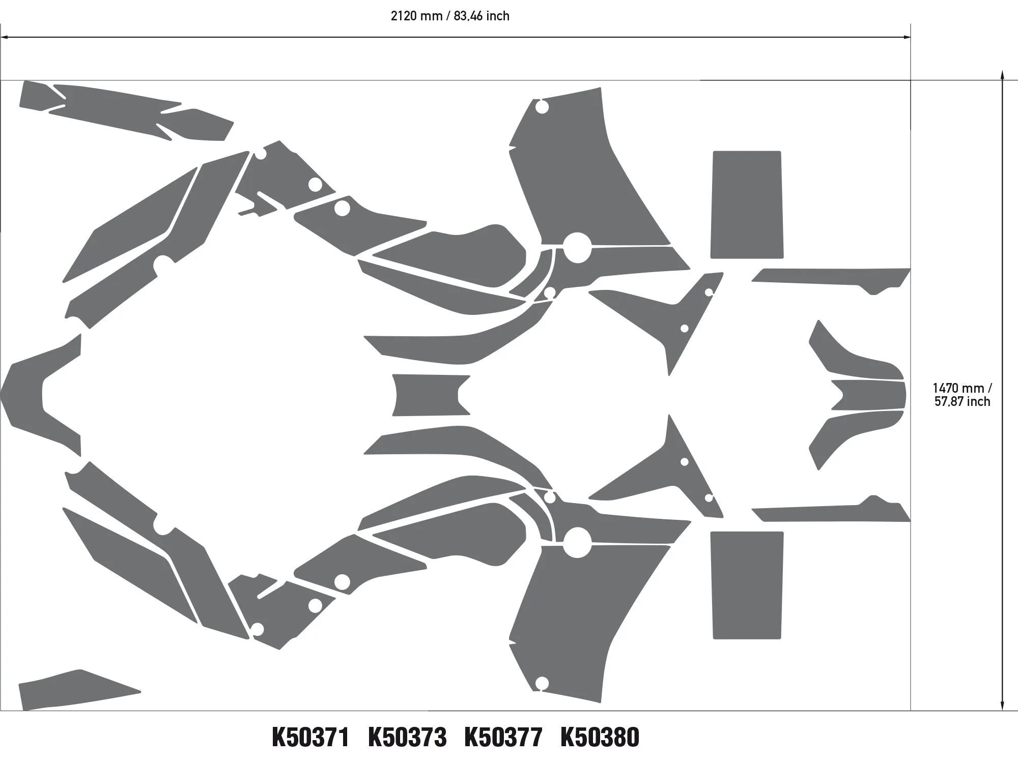 Uniracing Decal Kit For Yamaha - Red/white
