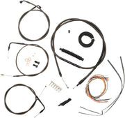 LA CHOPPERS Midnight Braided Handlebar Cable/Brake Line Kit