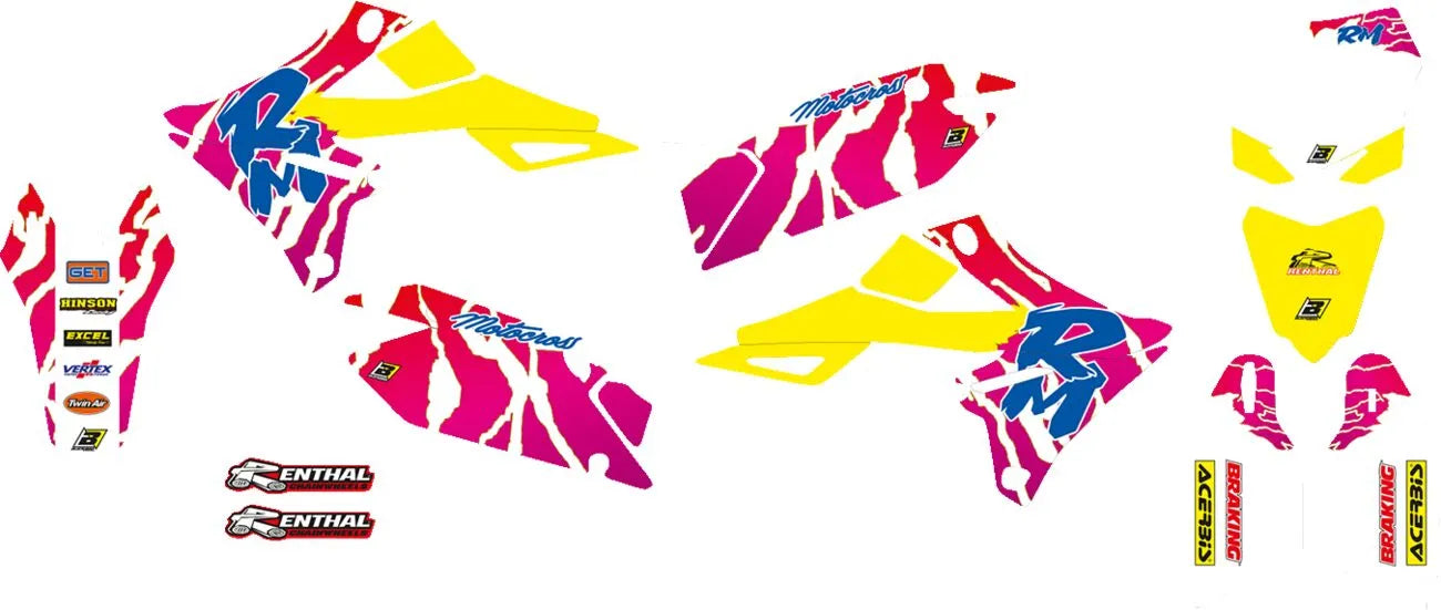 Blackbird Racing Retro Graphic Kit With Seat Cover For Suzuki