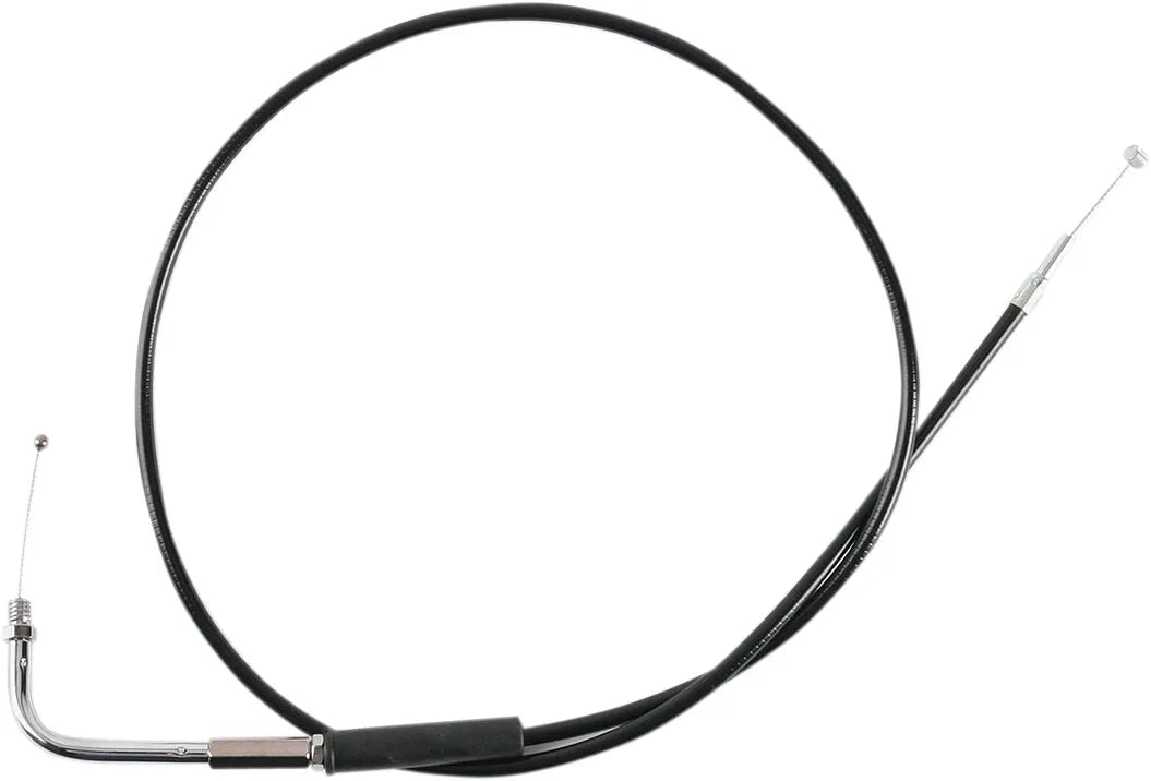 DRAG SPECIALTIES Black Vinyl Throttle Cable 90° Elbow