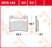 Trw Sh Series Sintered Rear Brake Pads - Front & Rear