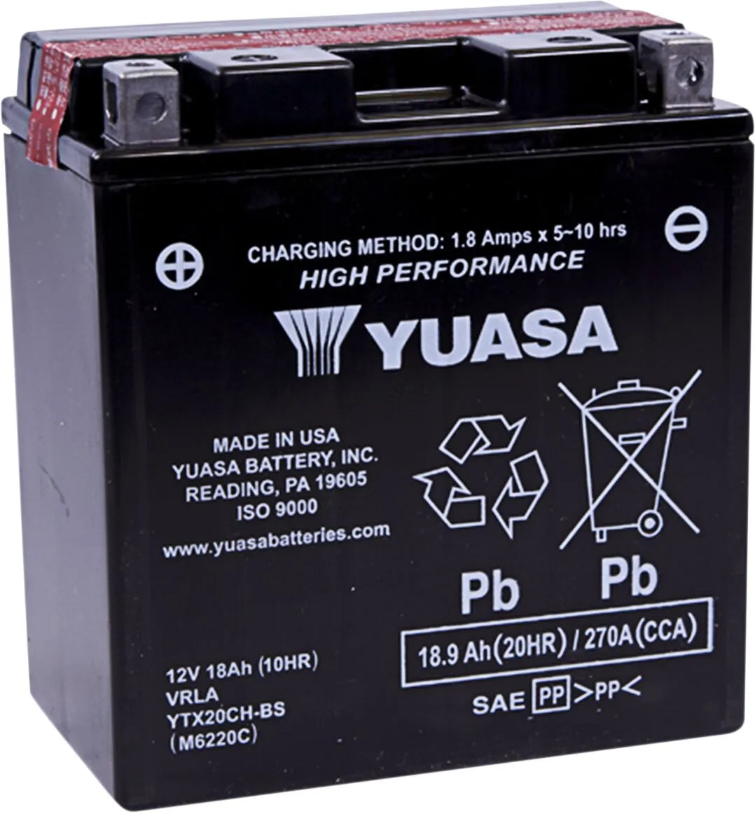 Yuasa High Performance AGM Maintenance-Free Battery