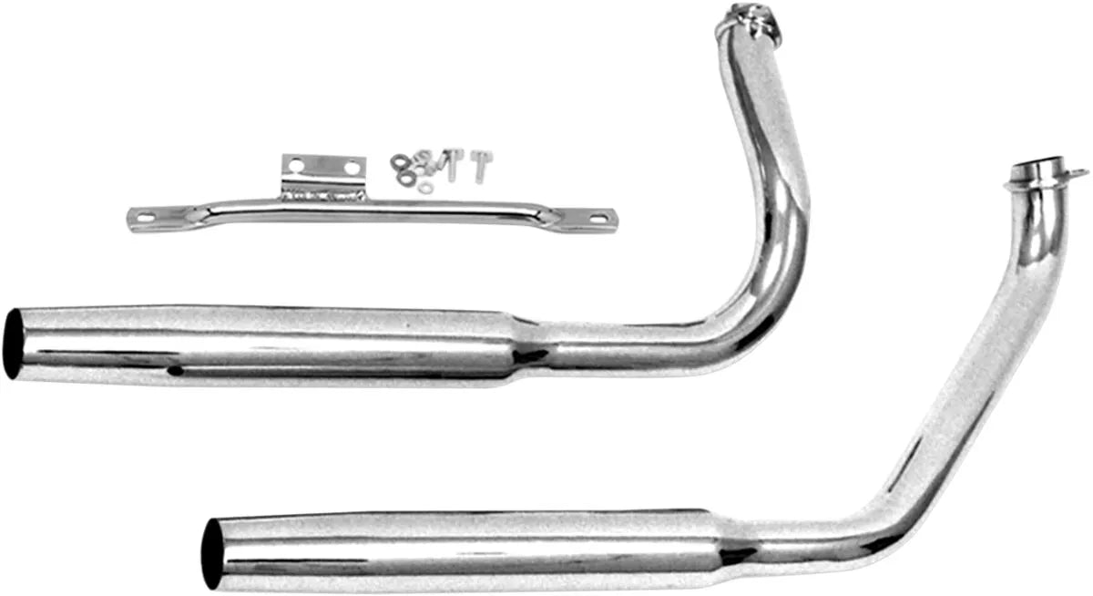 Paughco 1-3/4" Dual Tapered Muffler Pipes For Shovelhead Fl