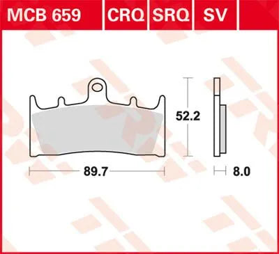 Trw Crq Series Carbon Race Brake Pads For Sport Motorcycles - Front