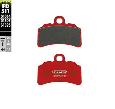 Galfer Semi-metallic Brake Pads For Oem Replacement - Front