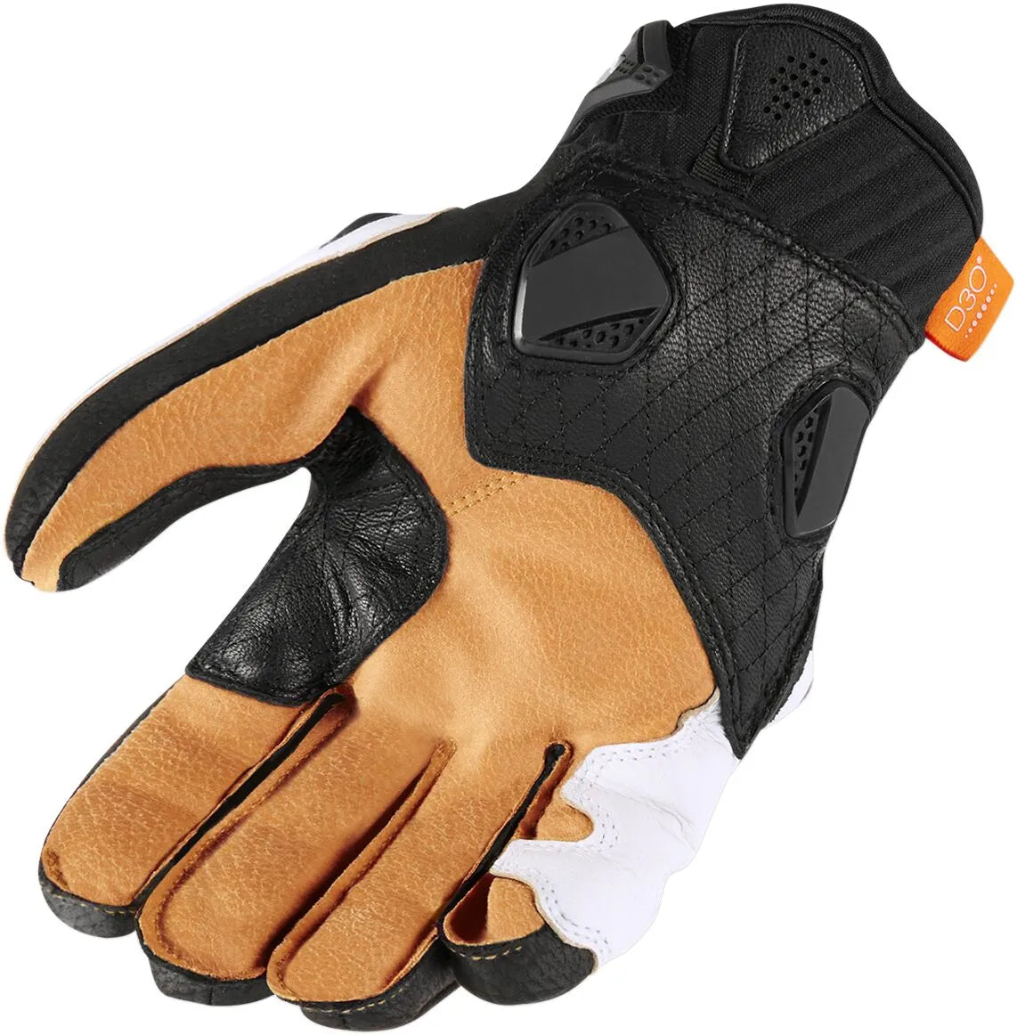 Icon Hypersport Short Gloves For Motorcycle Riding - Black/Brown/White