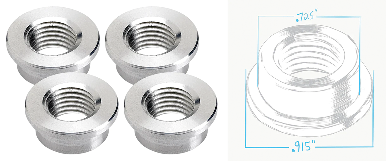 Lowbrow Customs Weld-In Tank Mount and Fuel Valve Bungs – Gas- & Oil Tank