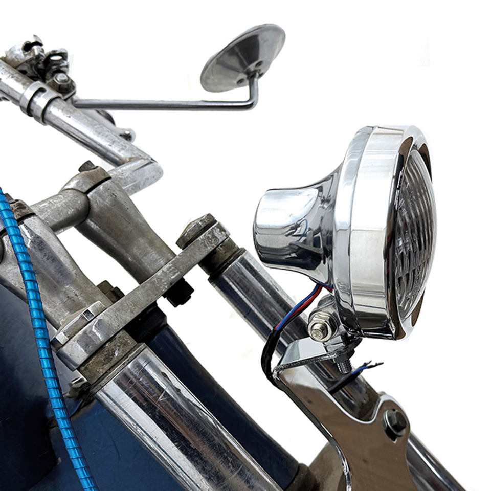 V-Twin Polished Aluminum Retro Headlight – Electric & Light