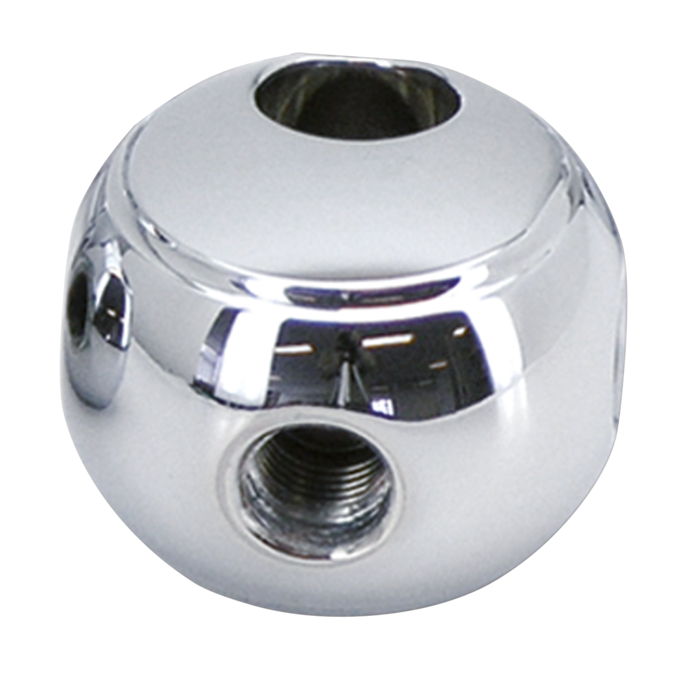 Zodiac Round Custom Style Chrome Brake Line Tee – Control Cables & Hydraulic Lines