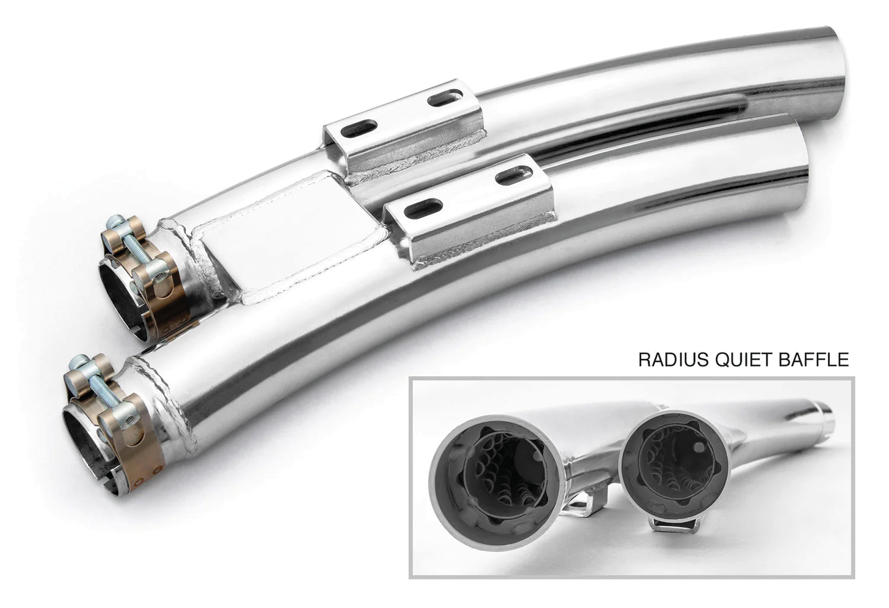 Freedom Performance Exhaust Sharp Curve Radius for Victory Cruisers
